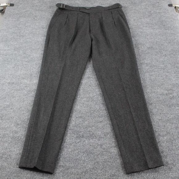 Todd Snyder Pants Men 34x34 Wool Gurkha Trouser Charcoal Pleated Quiet Luxury - Picture 2 of 12